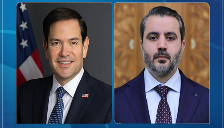 وزير الخارجية والمغتربين السوري، أسعد الشيباني (يمين) ووزير الخارجية الأميركي ماركو روبيو (يسار).