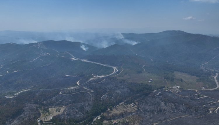 مواقع لانتشار بعض البؤر المتبقية من الحرائق في ريف اللاذقية